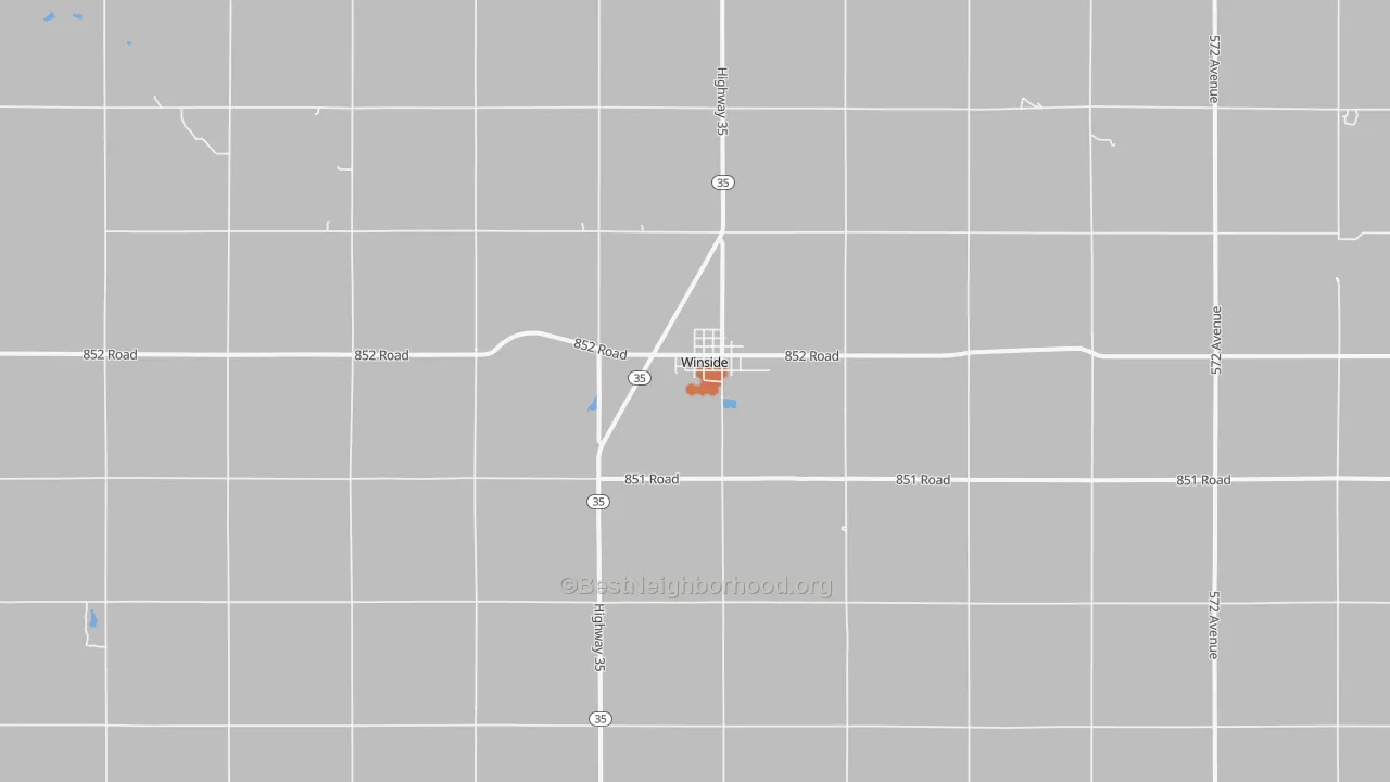 Bike Grade map of 68790, NE