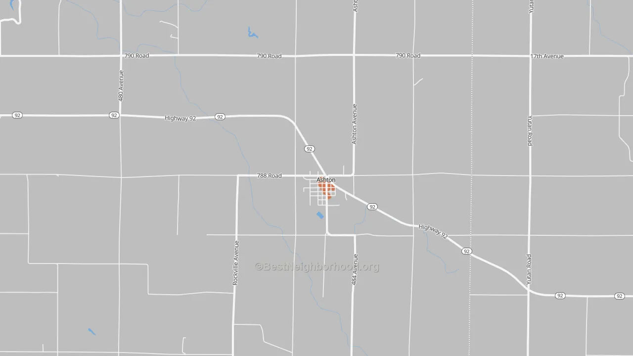 Bike Grade map of 68817, NE