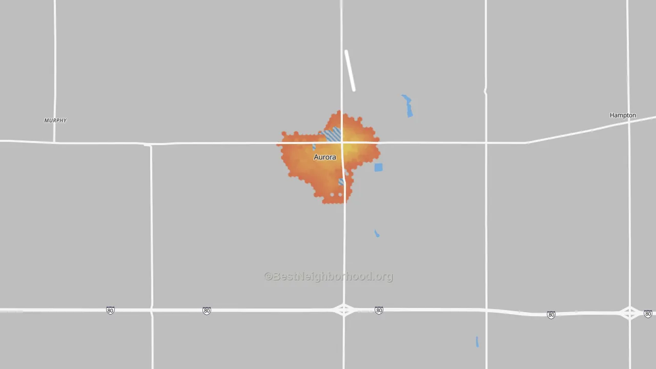 Bike Grade map of 68818, NE