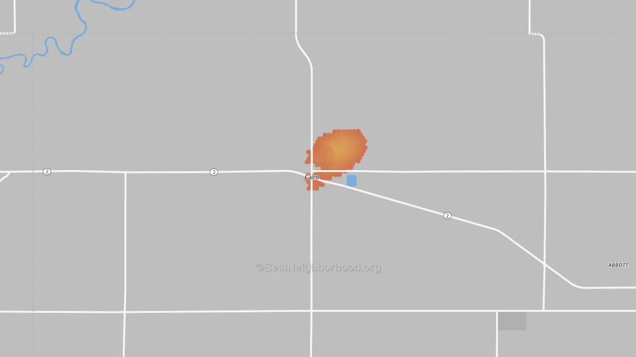 Bike Grade map of 68824, NE