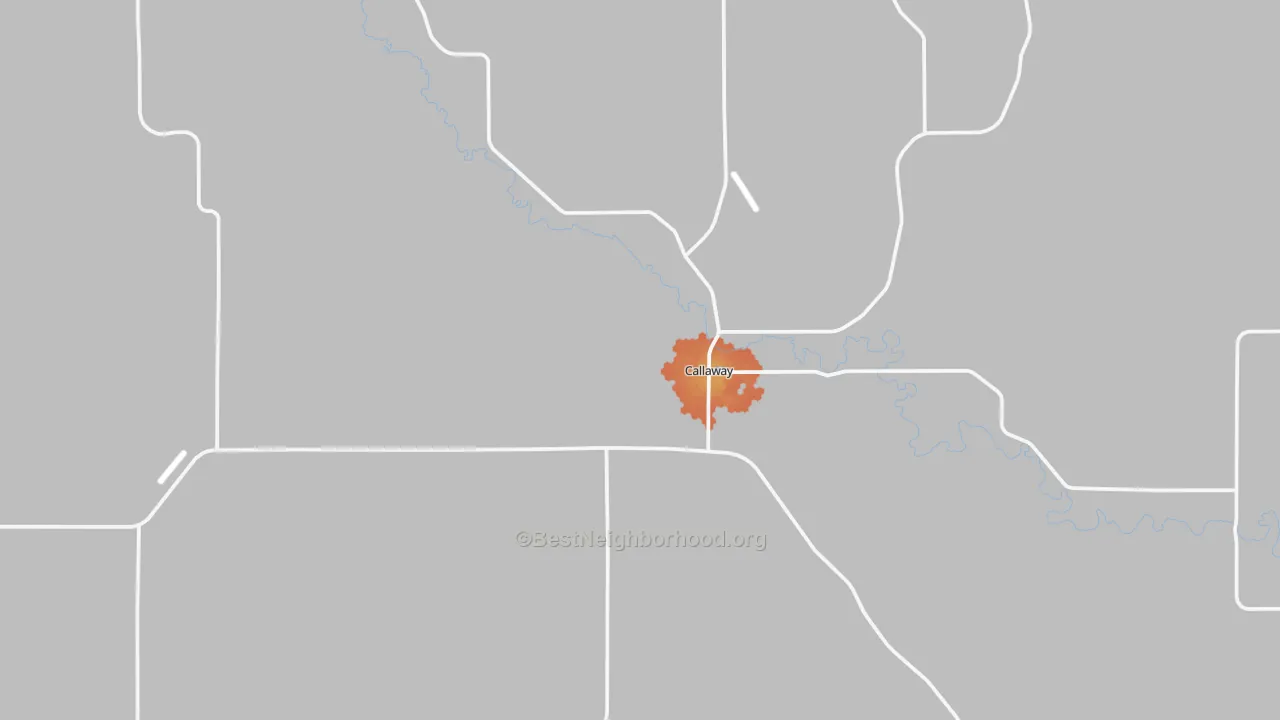Bike Grade map of 68825, NE