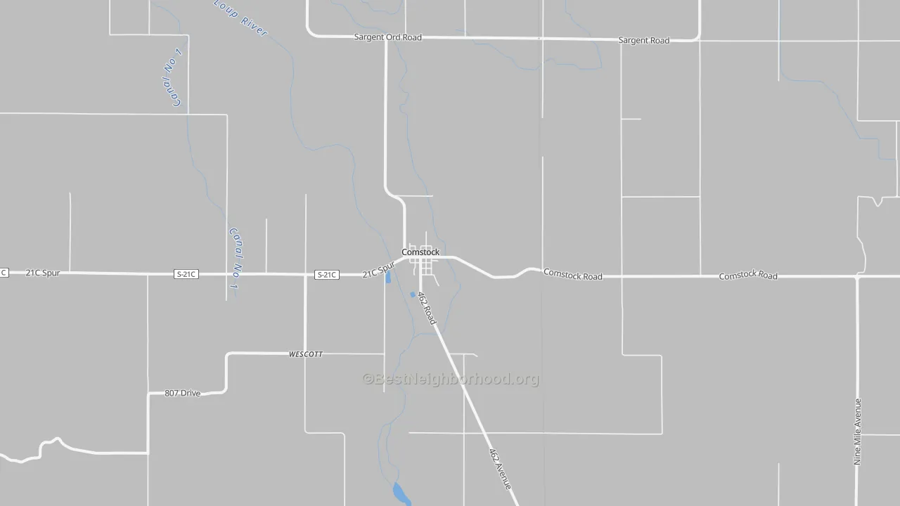Bike Grade map of 68828, NE