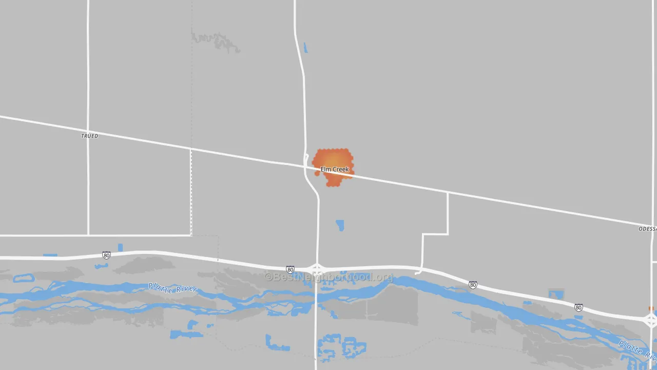 Bike Grade map of 68836, NE
