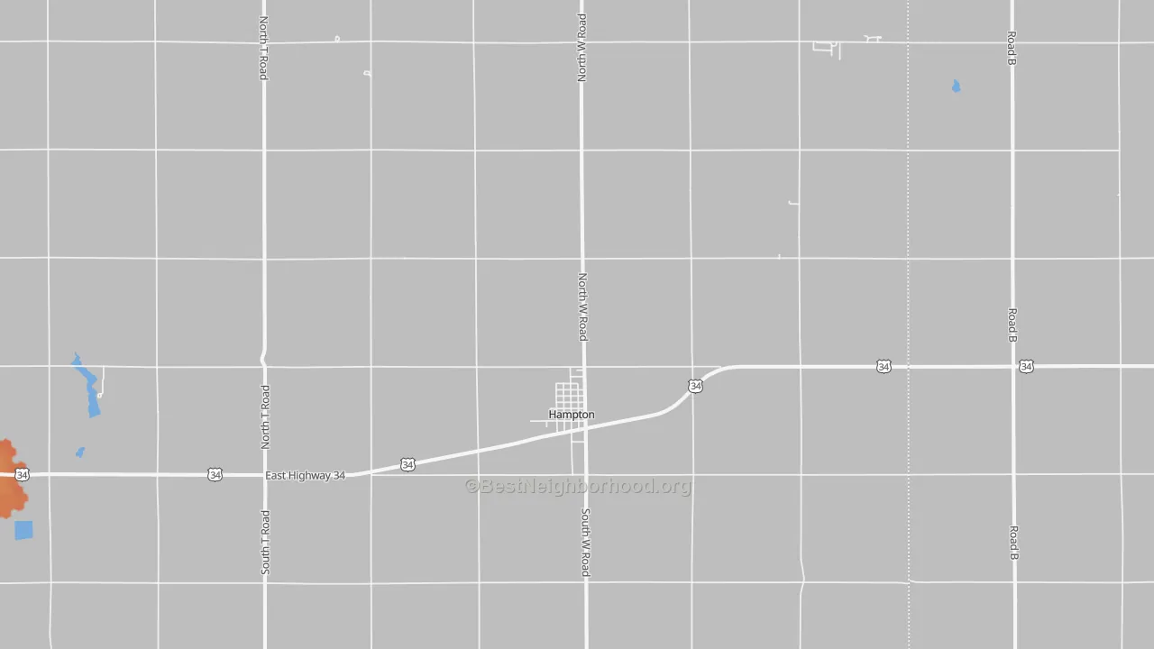 Bike Grade map of 68843, NE