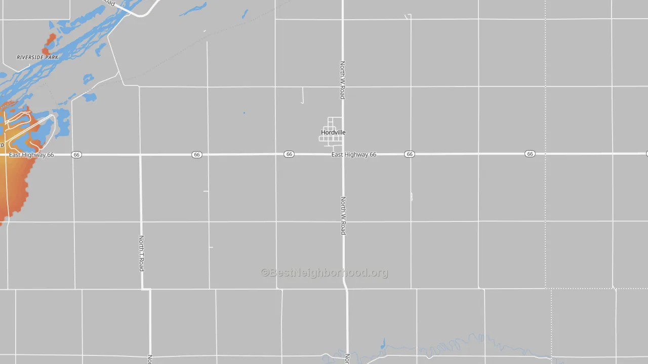 Bike Grade map of 68846, NE