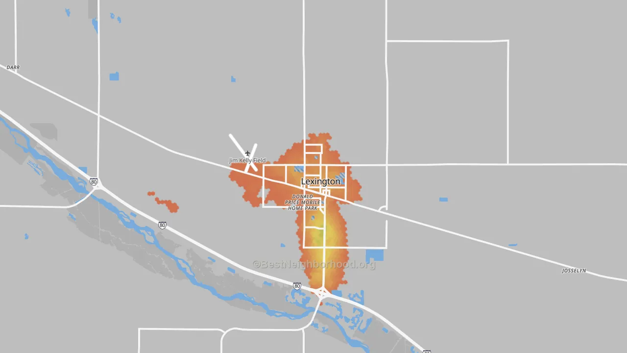 Bike Grade map of 68850, NE