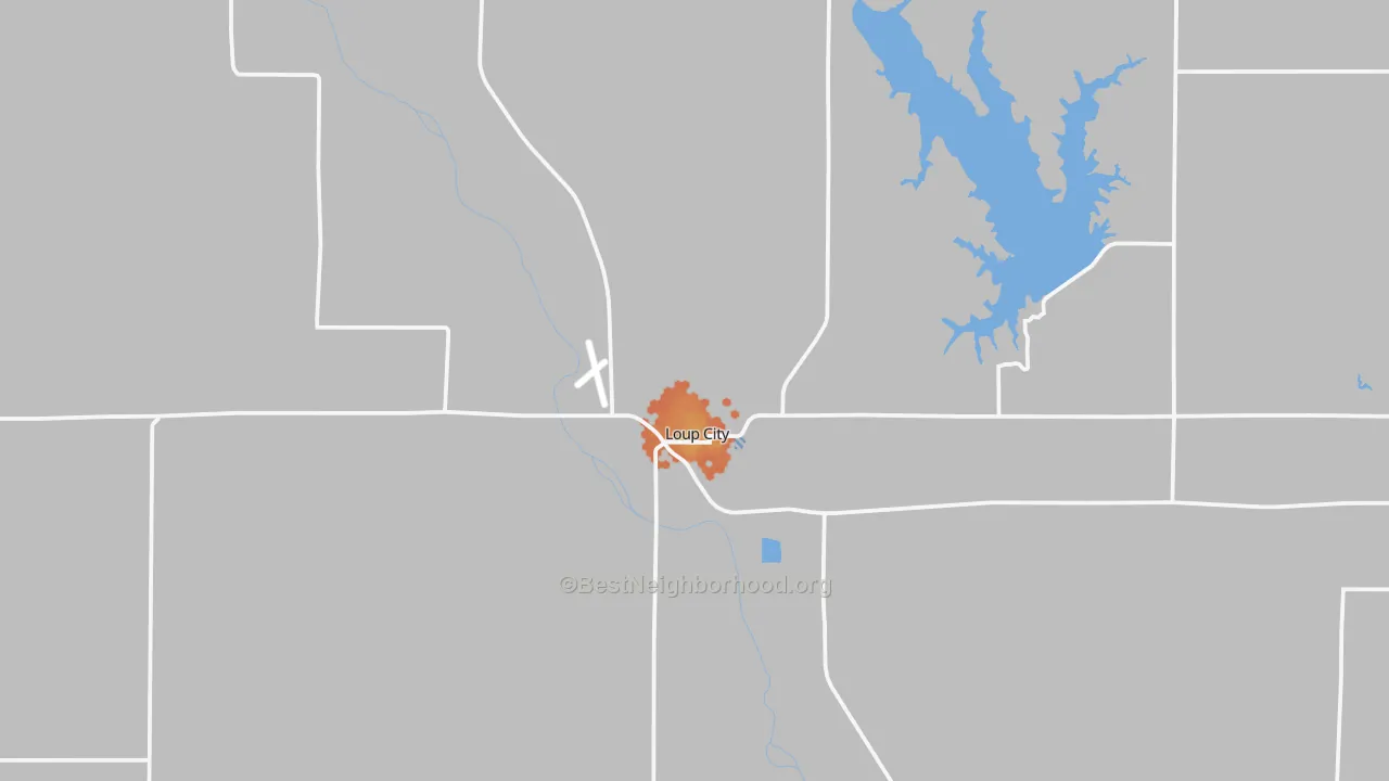 Bike Grade map of 68853, NE