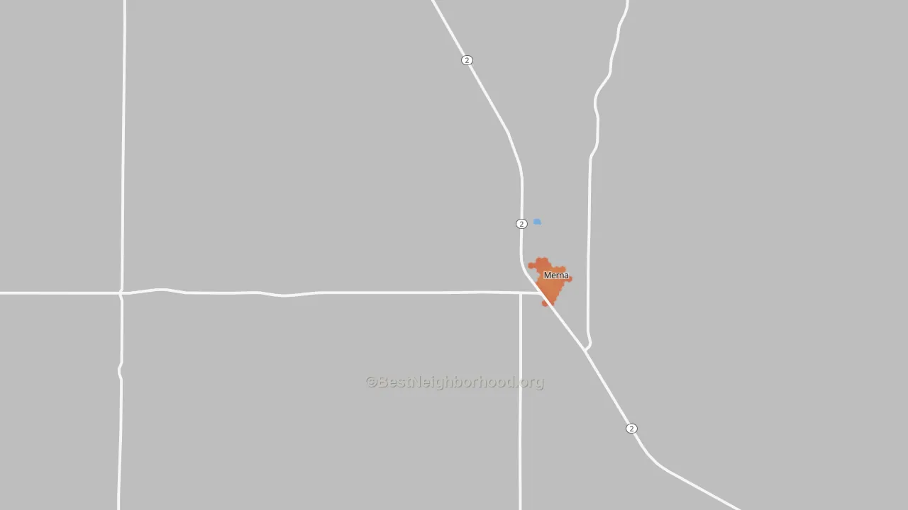 Bike Grade map of 68856, NE