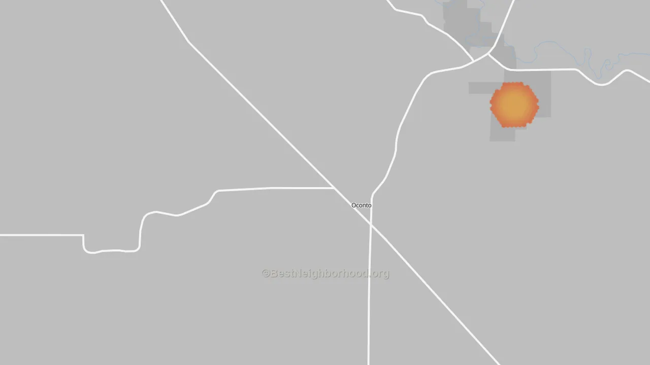 Bike Grade map of 68860, NE