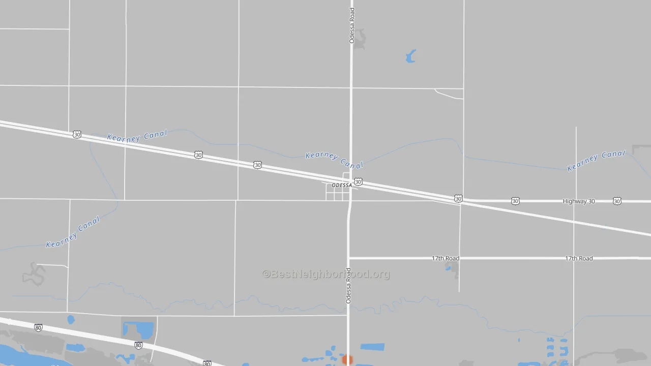 Bike Grade map of 68861, NE