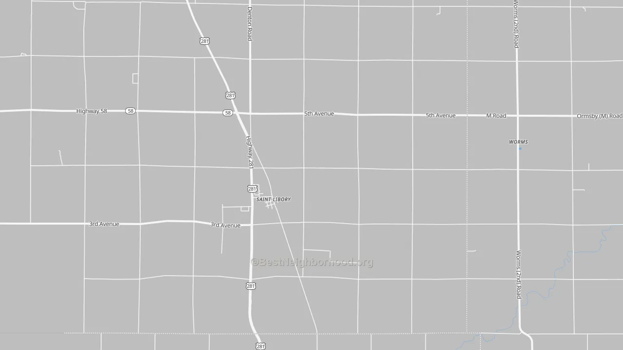 Bike Grade map of 68872, NE