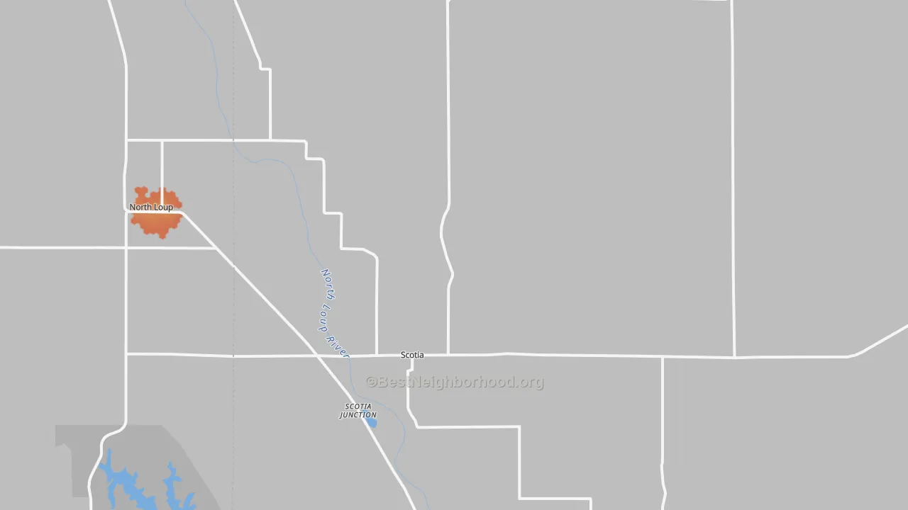 Bike Grade map of 68875, NE