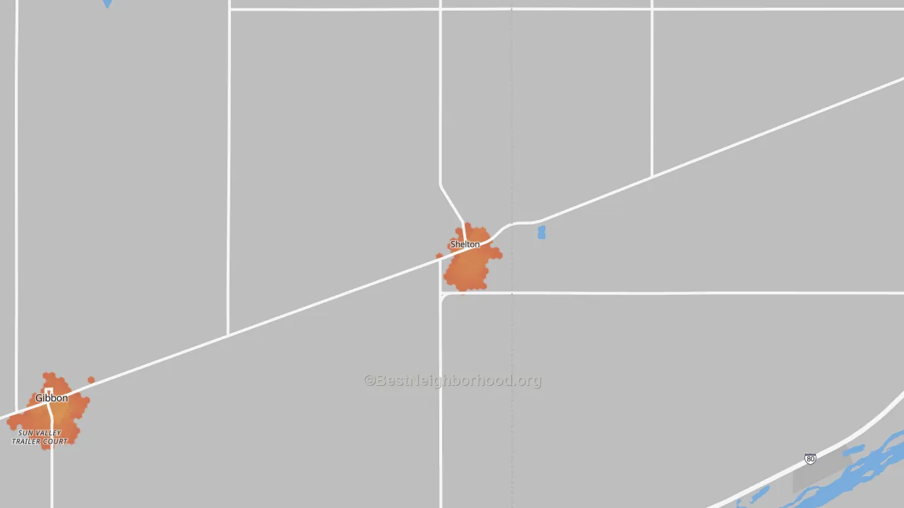 Bike Grade map of 68876, NE
