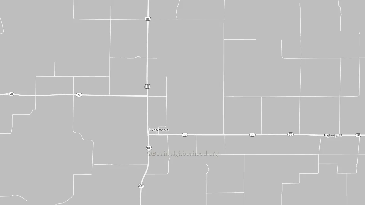 Bike Grade map of 68881, NE