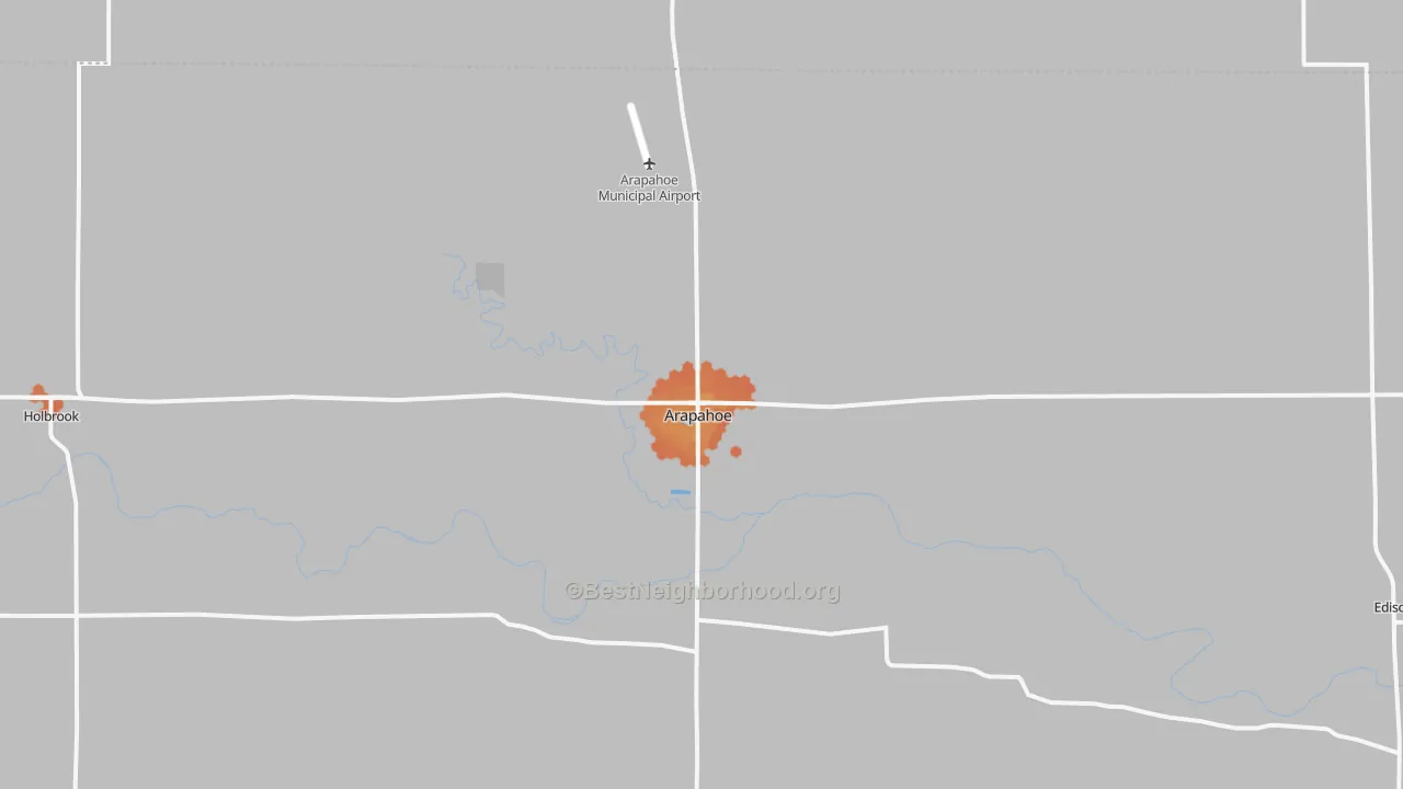 Bike Grade map of 68922, NE
