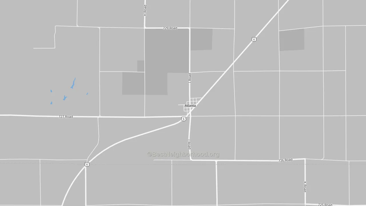 Bike Grade map of 68923, NE