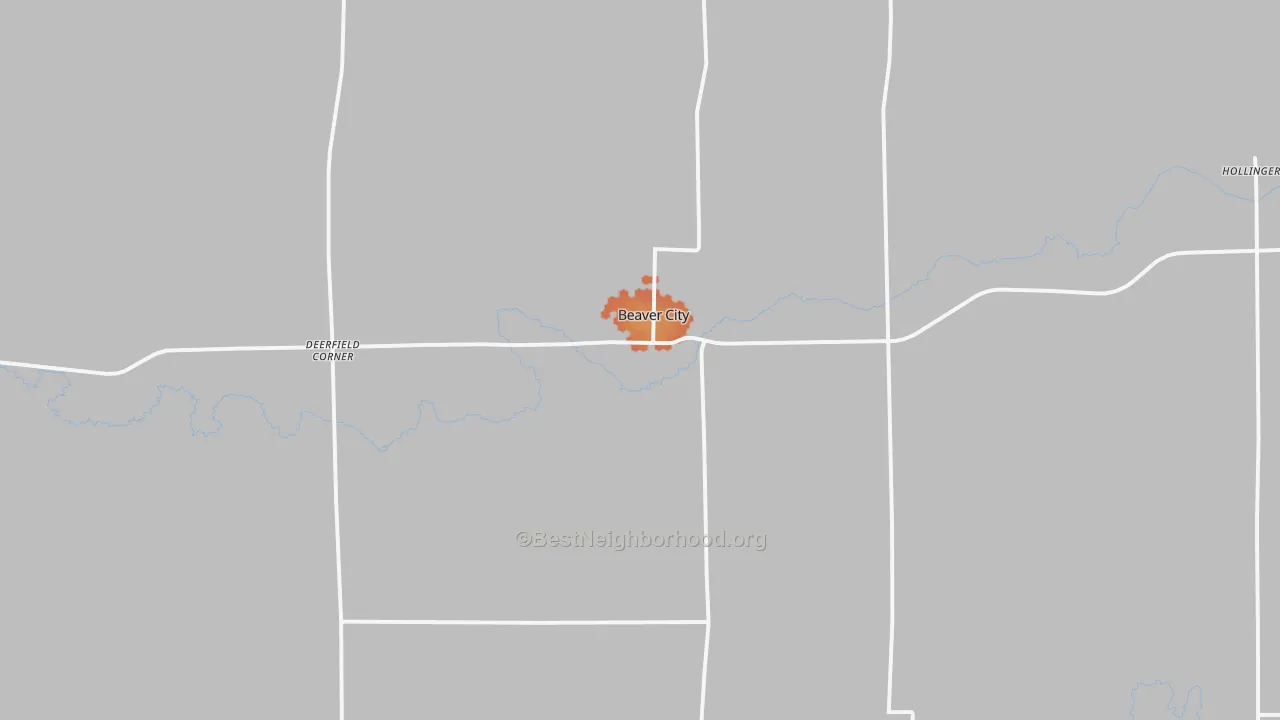 Bike Grade map of 68926, NE