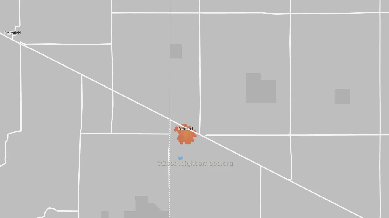 Bike Grade map of 68927, NE
