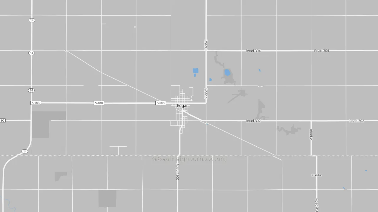 Bike Grade map of 68935, NE