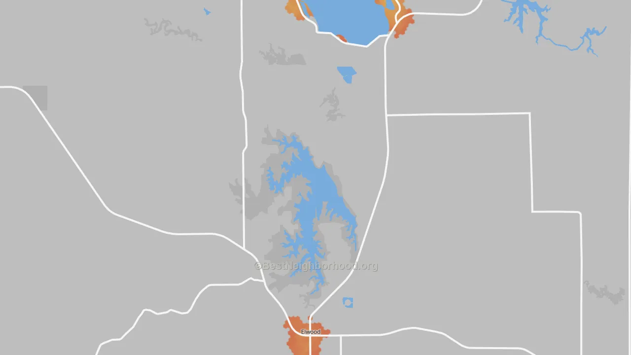 Bike Grade map of 68937, NE