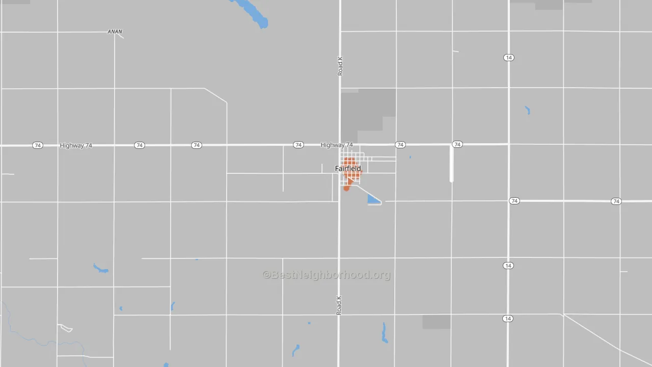 Bike Grade map of 68938, NE
