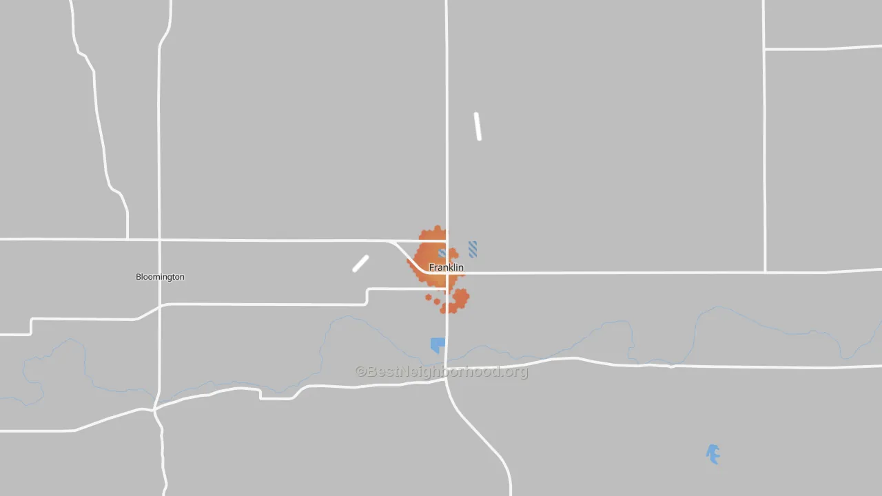 Bike Grade map of 68939, NE