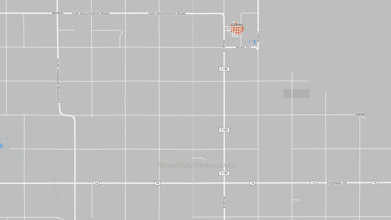 Bike Grade map of 68941, NE