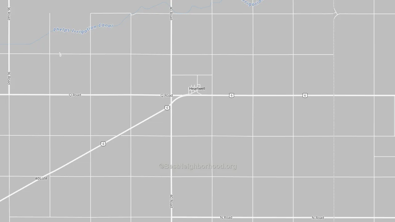 Bike Grade map of 68945, NE