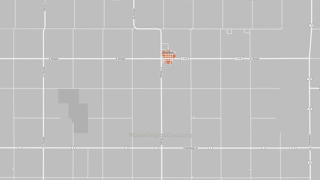 Bike Grade map of 68947, NE