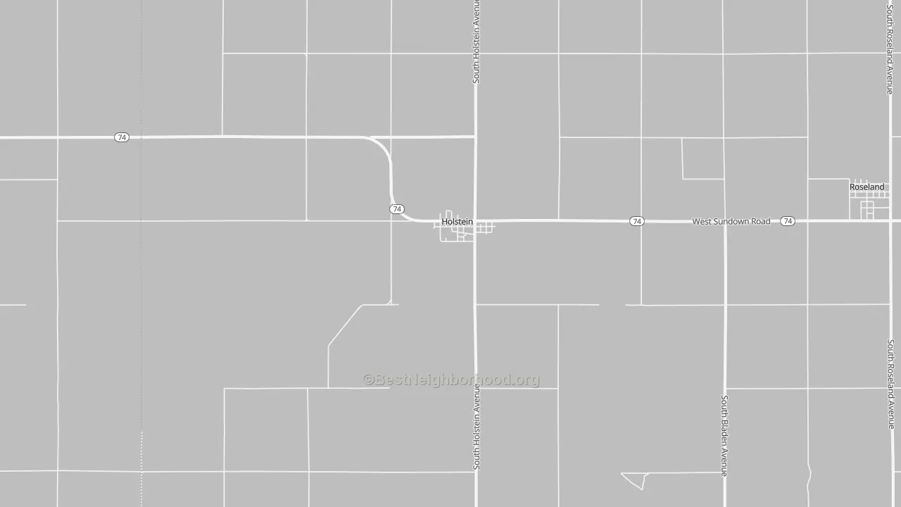 Bike Grade map of 68950, NE