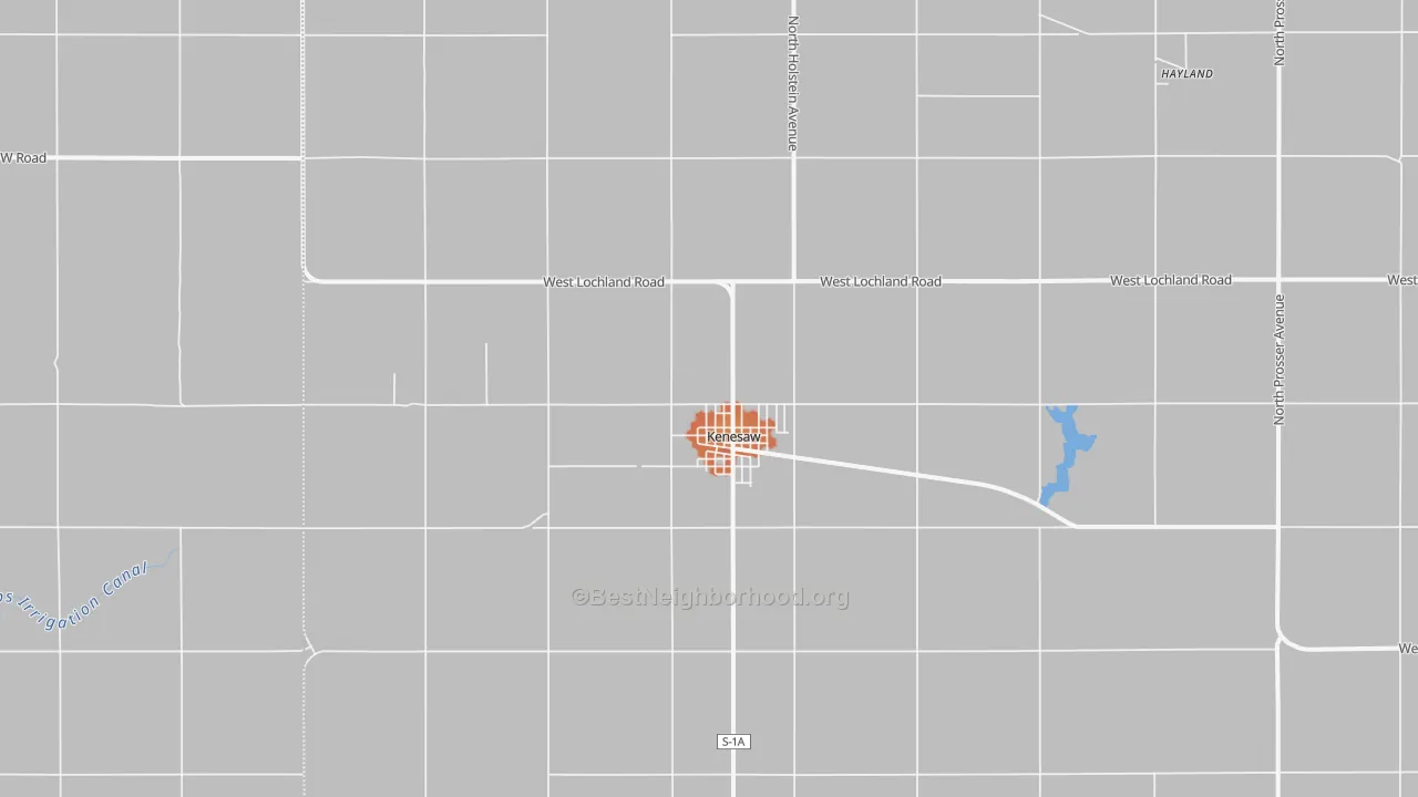 Bike Grade map of 68956, NE