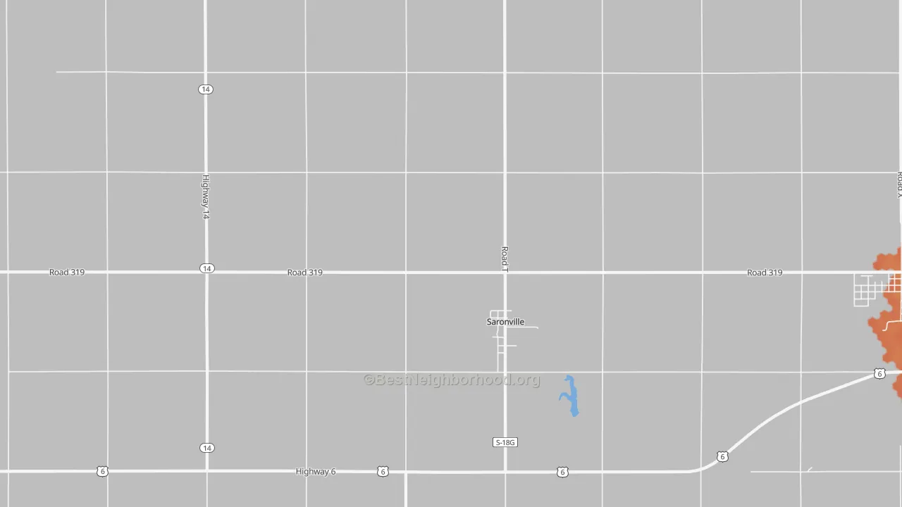 Bike Grade map of 68975, NE