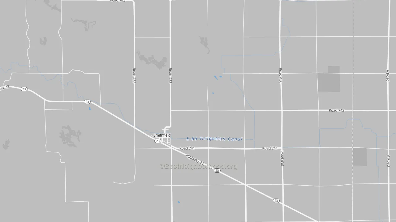 Bike Grade map of 68976, NE