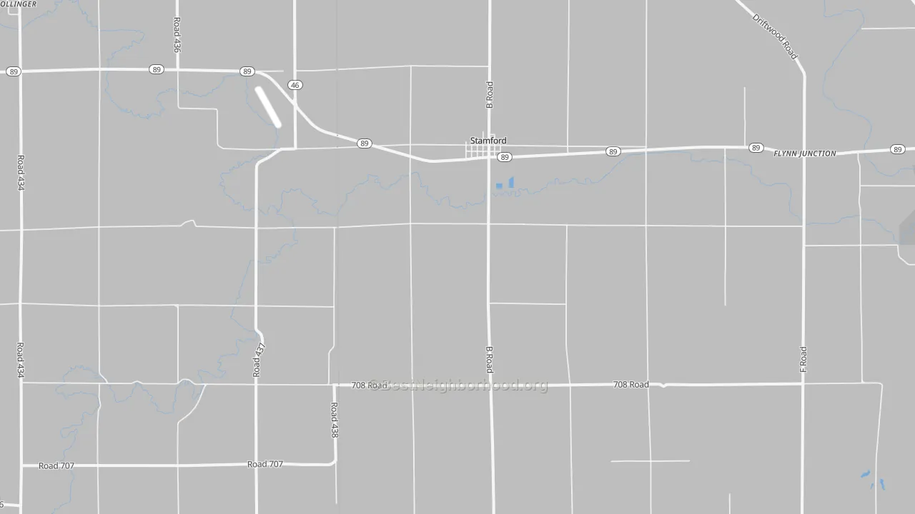 Bike Grade map of 68977, NE