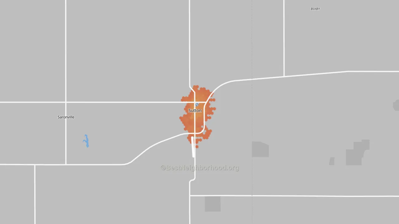 Bike Grade map of 68979, NE