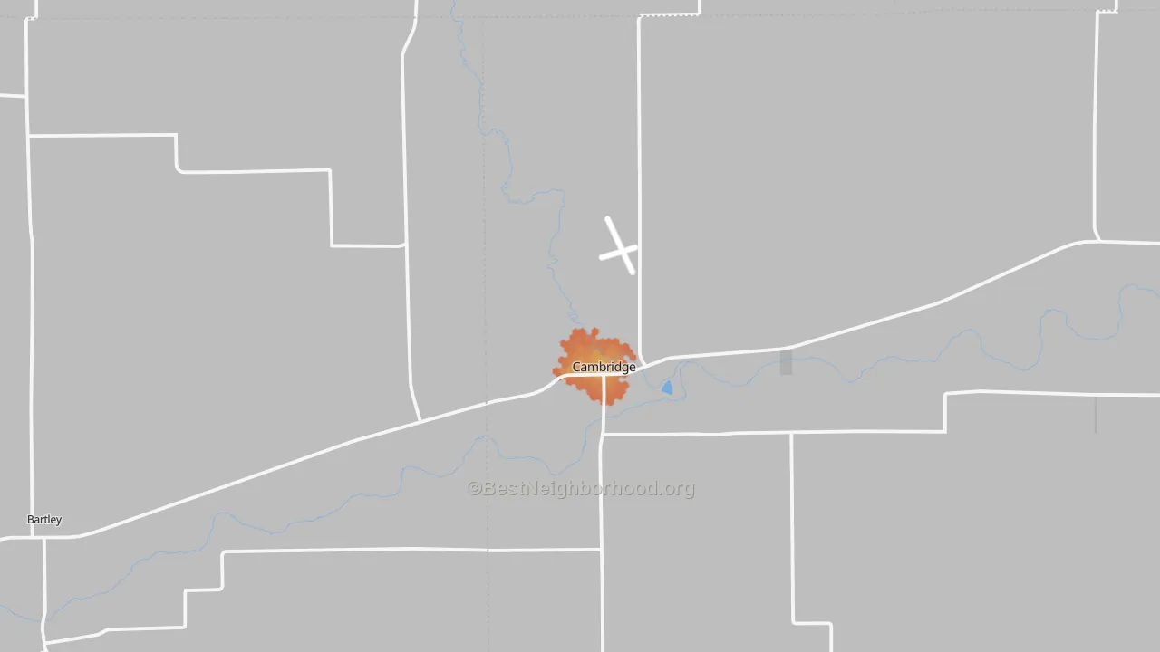 Bike Grade map of 69022, NE