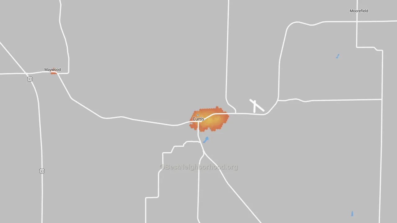 Bike Grade map of 69025, NE