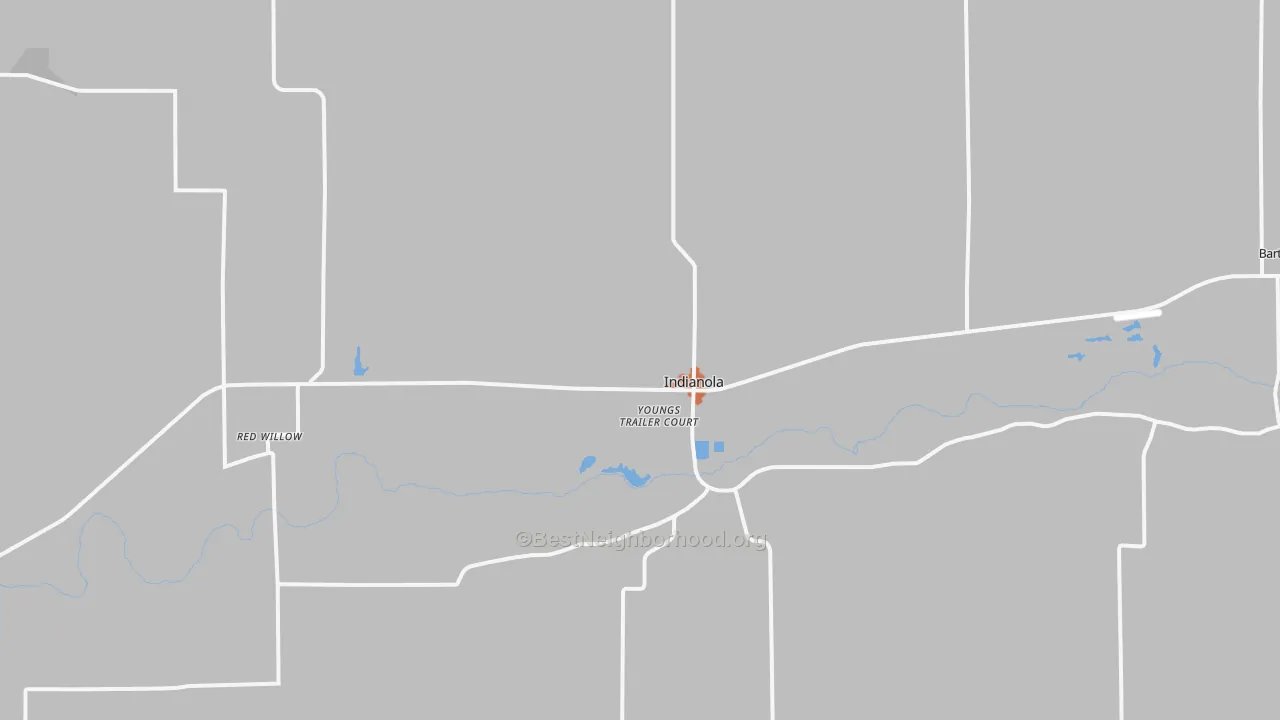 Bike Grade map of 69034, NE