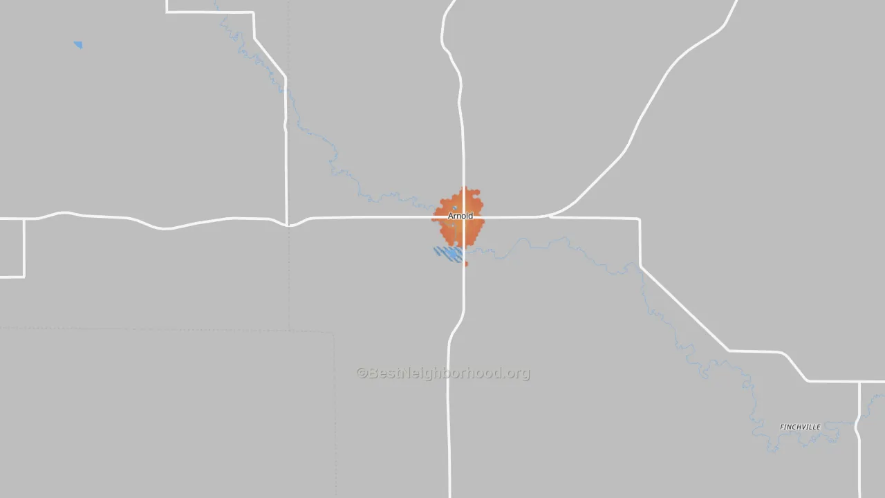 Bike Grade map of 69120, NE