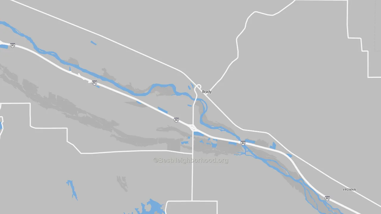 Bike Grade map of 69123, NE