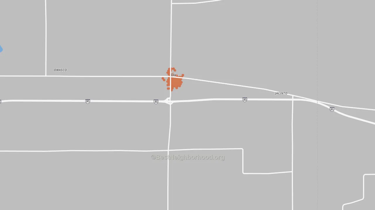 Bike Grade map of 69133, NE