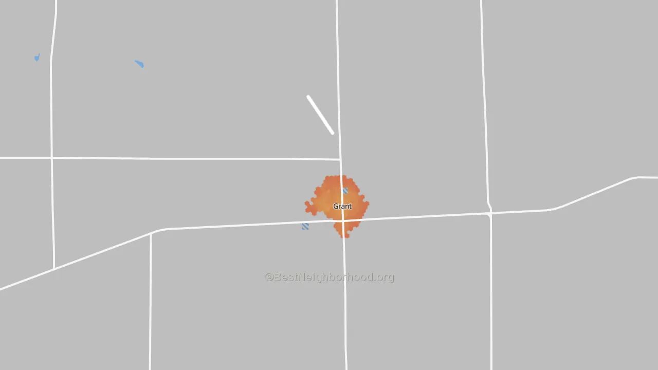 Bike Grade map of 69140, NE