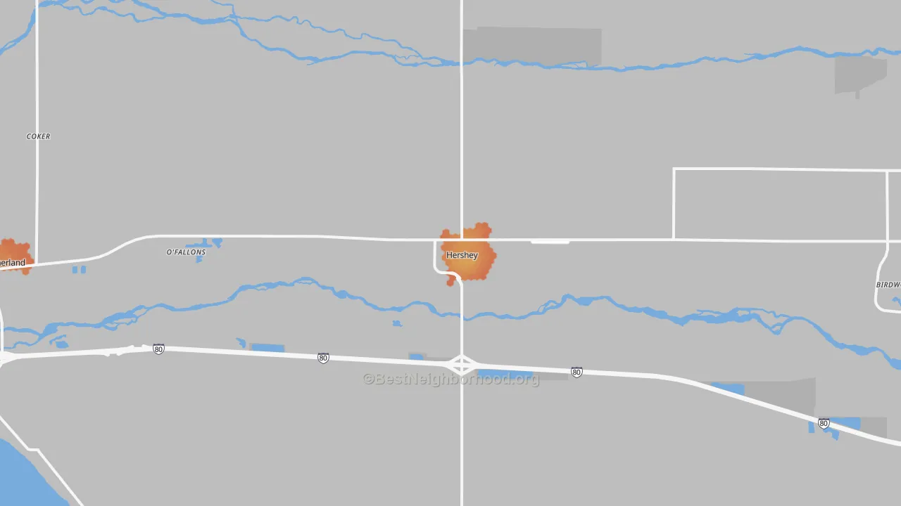 Bike Grade map of 69143, NE