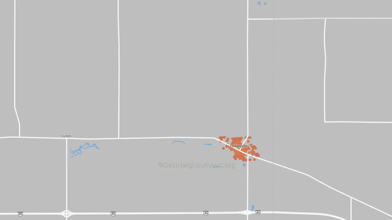 Bike Grade map of 69149, NE