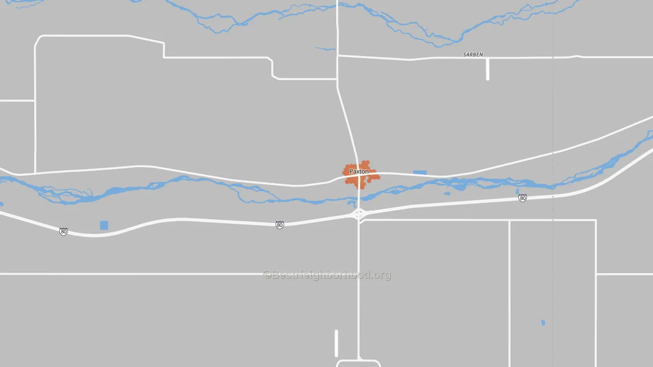 Bike Grade map of 69155, NE