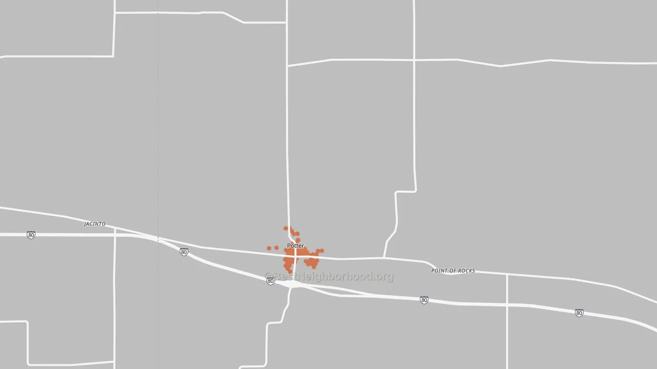Bike Grade map of 69156, NE