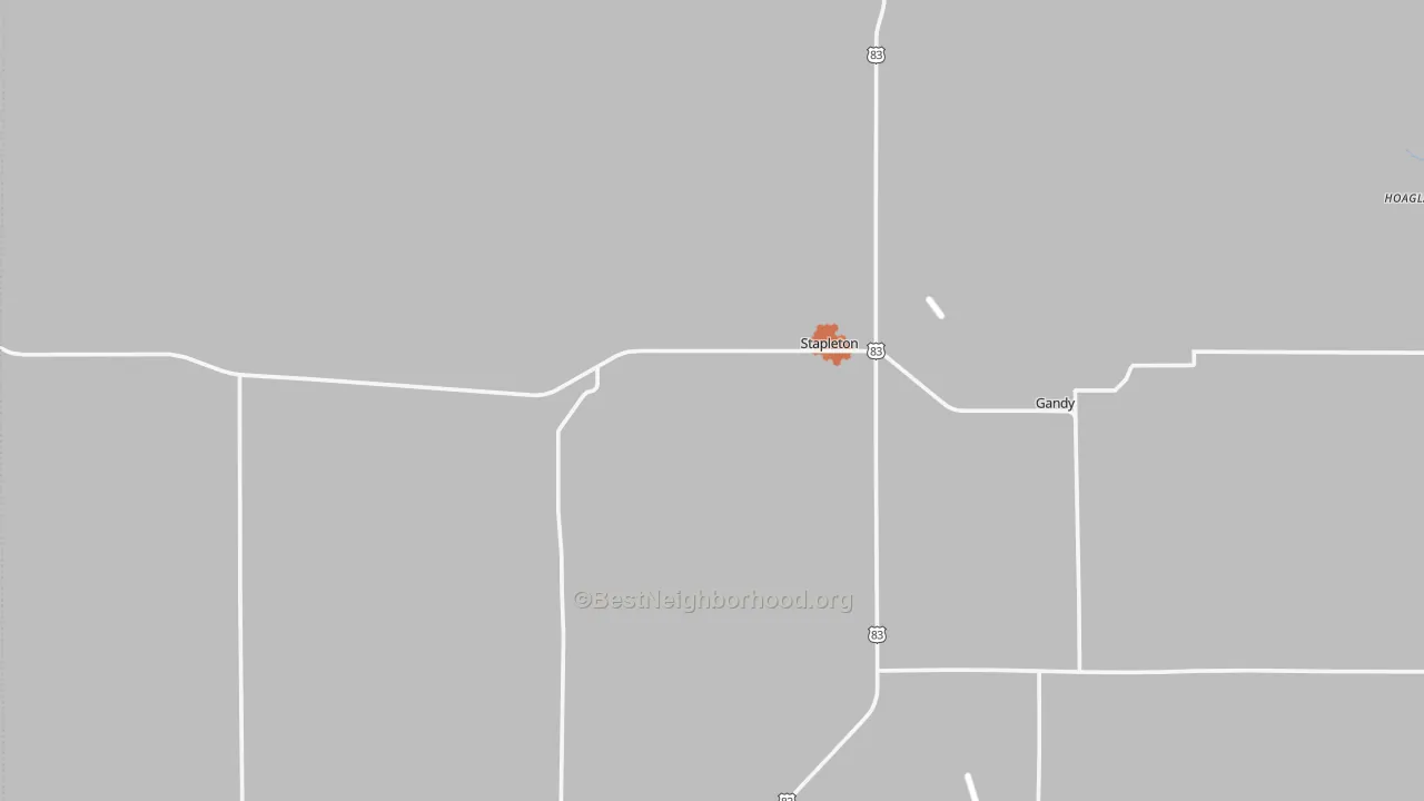 Bike Grade map of 69163, NE