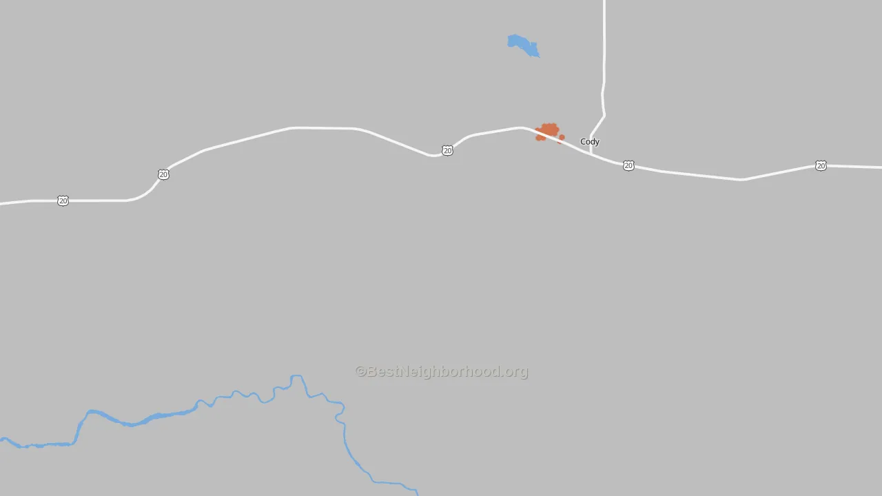 Bike Grade map of 69211, NE
