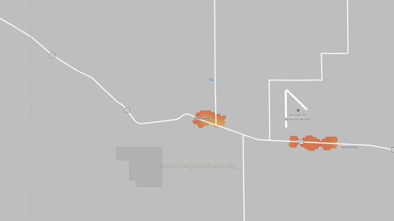 Bike Grade map of 69214, NE