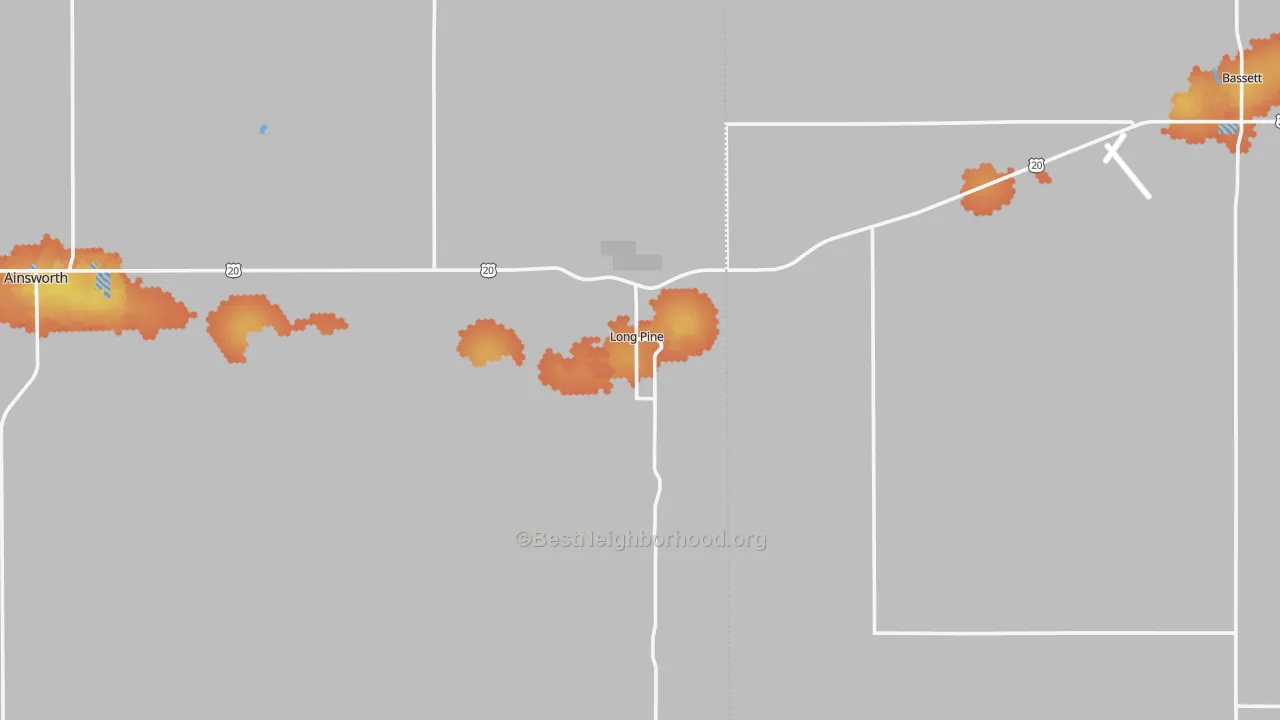 Bike Grade map of 69217, NE